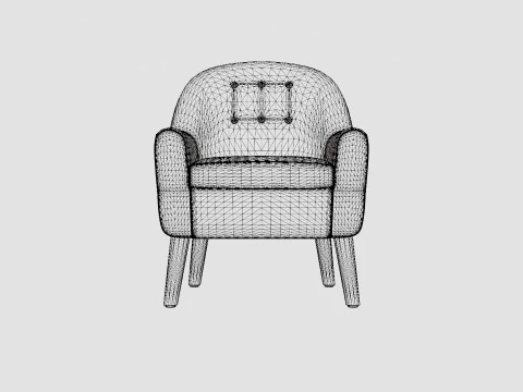 Kids Concept Armchair Grey 3D Model