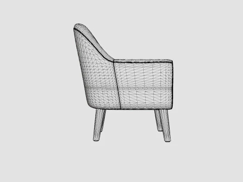 Kids Concept Armchair Grey 3D Model