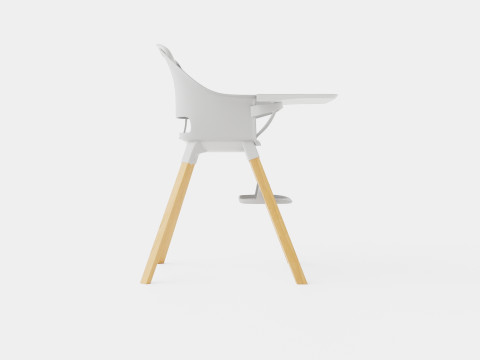 Stokke Clikk Highchair Cloud Grey 3D 模型