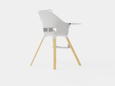 Stokke Clikk Highchair Cloud Grey 3D 模型