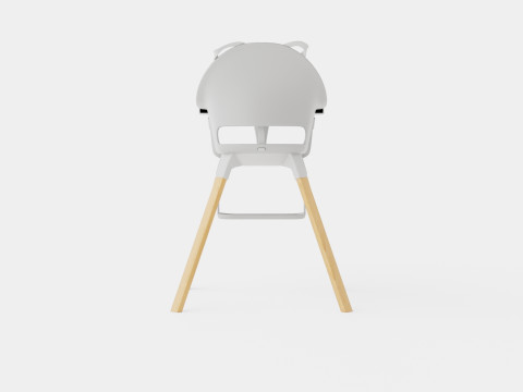 Stokke Clikk Highchair Cloud Grey 3D 模型
