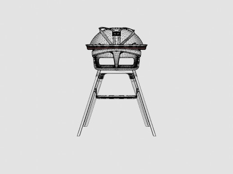 Stokke Clikk Highchair Cloud Grey 3D 模型