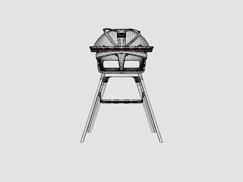 Stokke Clikk Highchair Cloud Grey 3D Model