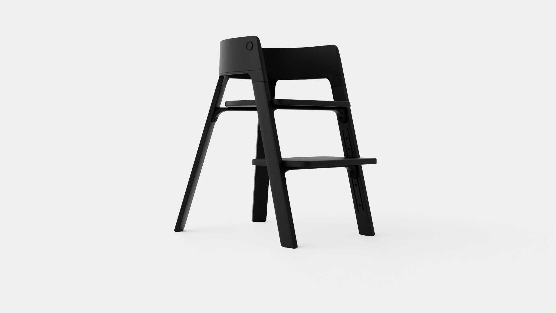Stokke Steps Complete Chair Black Seat 3D Model .c4d .max .obj .3ds .fbx .stl .blend 