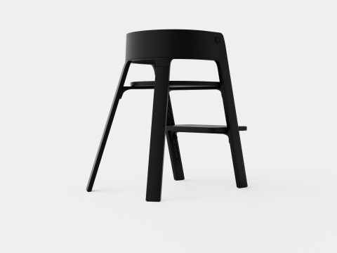 Stokke Steps Complete Chair Black Seat Modèle 3D