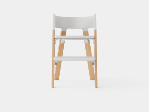 Stokke Steps Complete Chair White Seat 3D Model
