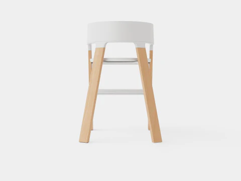 Stokke Steps Complete Chair White Seat 3D Model