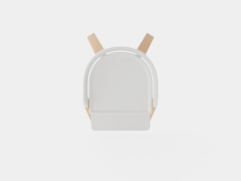 Stokke Steps Complete Chair White Seat 3D Model