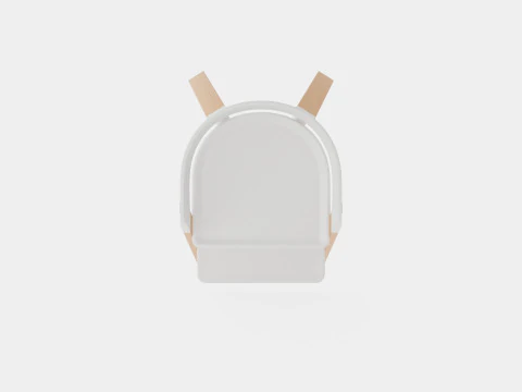 Stokke Steps Complete Chair White Seat 3D Model