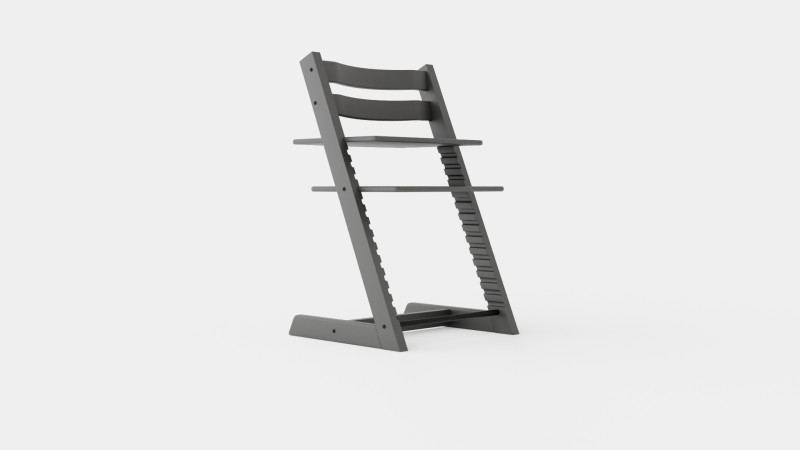 Stokke Tripp Trapp Chair Storm Grey 3D Model .c4d .max .obj .3ds .fbx .stl .blend 