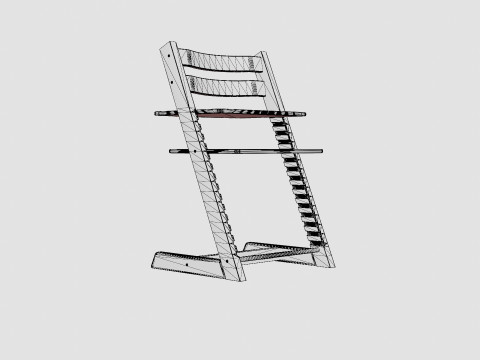 Stokke Tripp Trapp Chair Storm Grey 3D Model