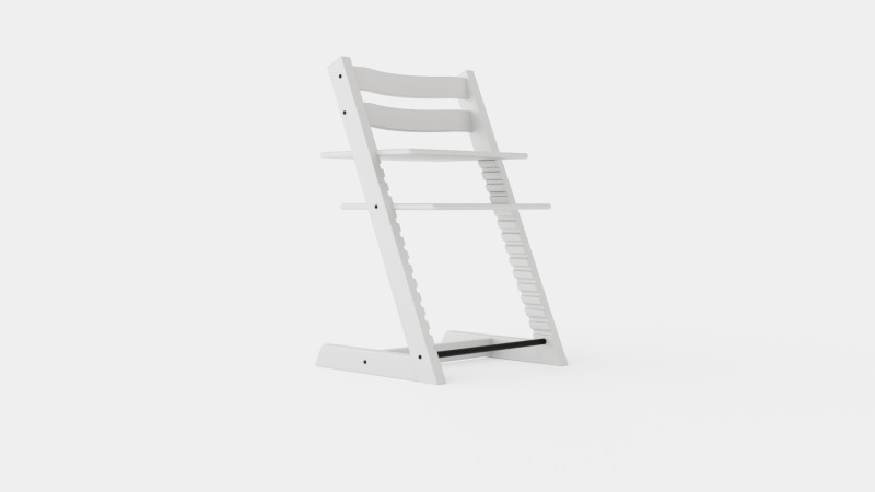 Stokke Tripp Trapp Chair White 3Dモデル .c4d .max .obj .3ds .fbx .stl .blend 