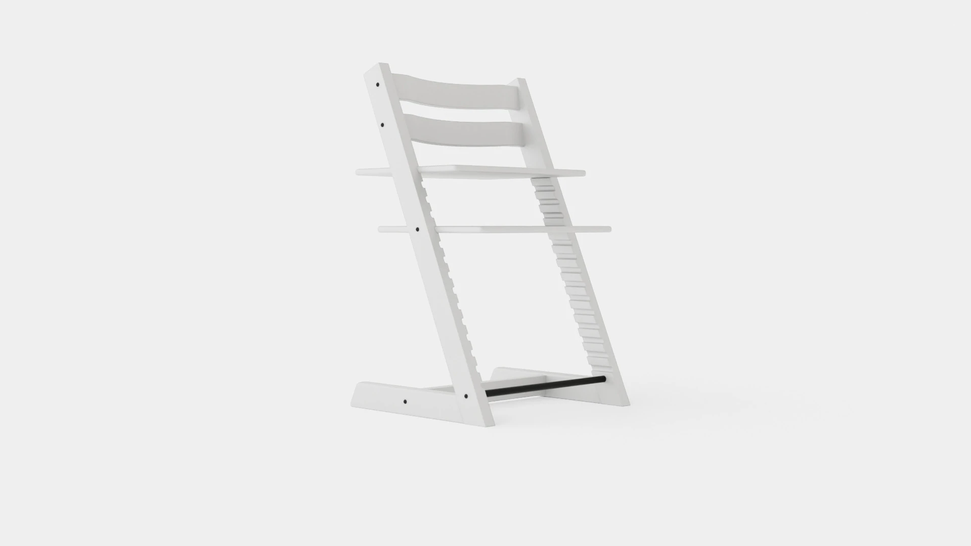 Stokke Tripp Trapp Chair White 3D Model .c4d .max .obj .3ds .fbx .stl .blend 