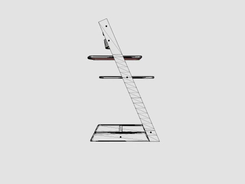 Stokke Tripp Trapp Chair White 3D Model