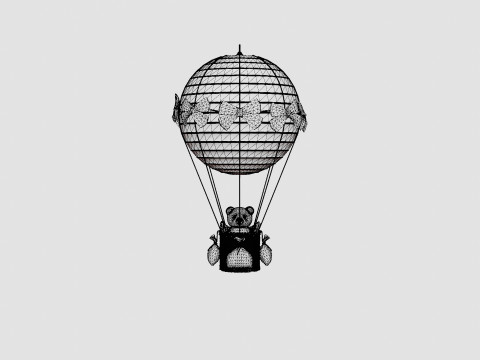 Air Balloon Lamp Beige 3Dモデル