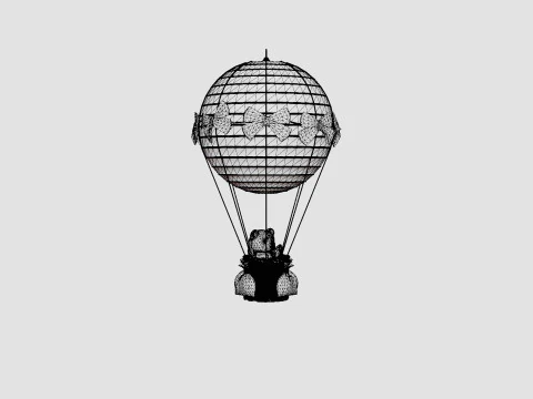 Air Balloon Lamp Beige 3D Model