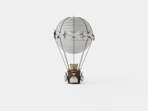 Air Balloon Lamp Grey 3D Model