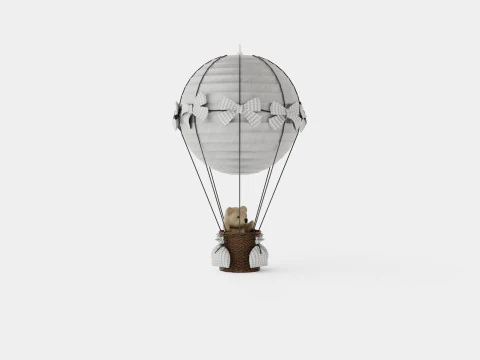 Air Balloon Lamp Grey 3D Model