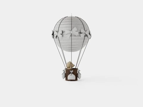 Air Balloon Lamp Grey 3D Model