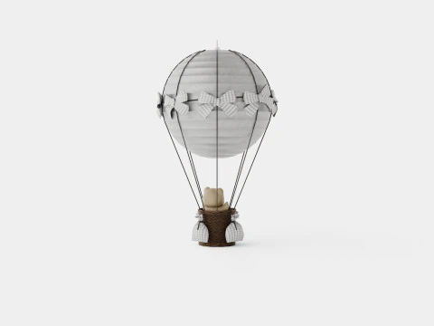 Air Balloon Lamp Grey 3D Model