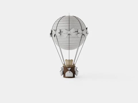 Air Balloon Lamp Grey 3D Model