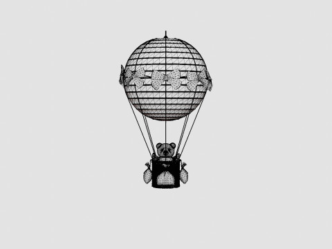 Air Balloon Lamp Grey 3Dモデル