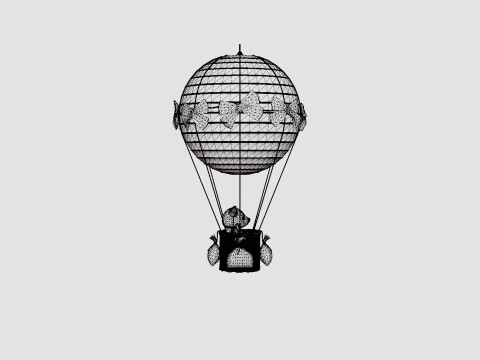 Air Balloon Lamp Grey 3Dモデル