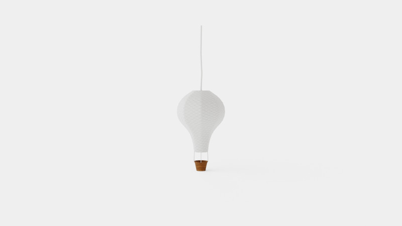 CamCam Lamp Air Balloon Grey Wave Model 3D .c4d .max .obj .3ds .fbx .stl .blend 
