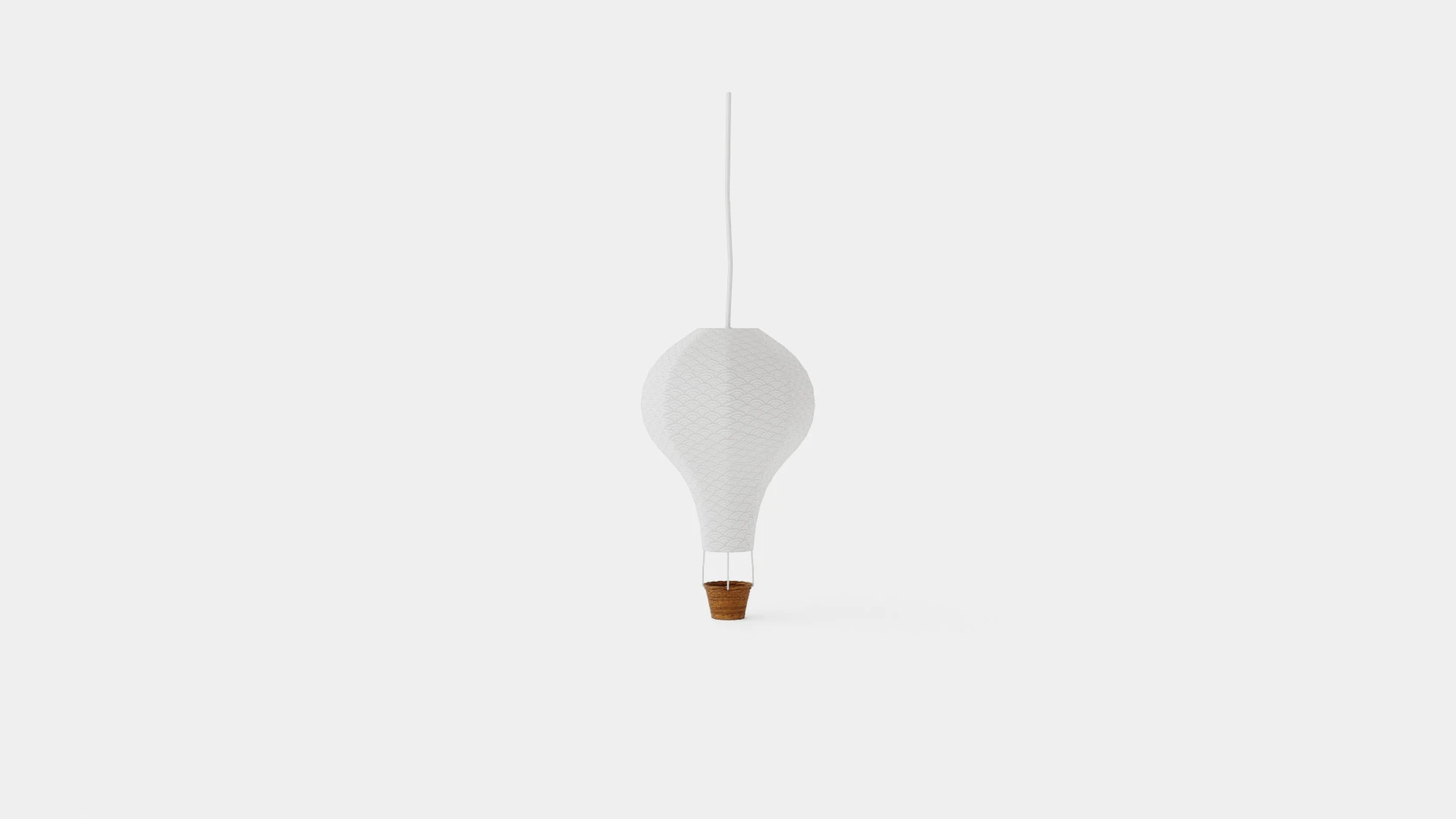 CamCam Lamp Air Balloon Grey Wave 3D Model .c4d .max .obj .3ds .fbx .stl .blend 