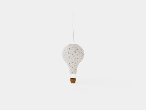 CamCam Lamp Air Balloon Pressed Leaves Rose 3D Model