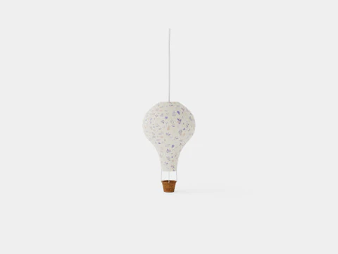 CamCam Lamp Air Balloon Pressed Leaves Rose 3D Model