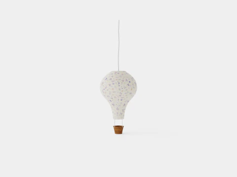 CamCam Lamp Air Balloon Pressed Leaves Rose 3D Model