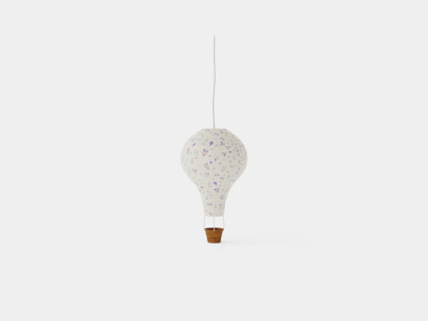 CamCam Lamp Air Balloon Pressed Leaves Rose 3D Model