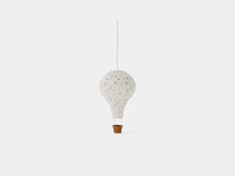CamCam Lamp Air Balloon Pressed Leaves Rose 3D Model