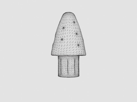 Mushroom Lamp Pink Modelo 3D