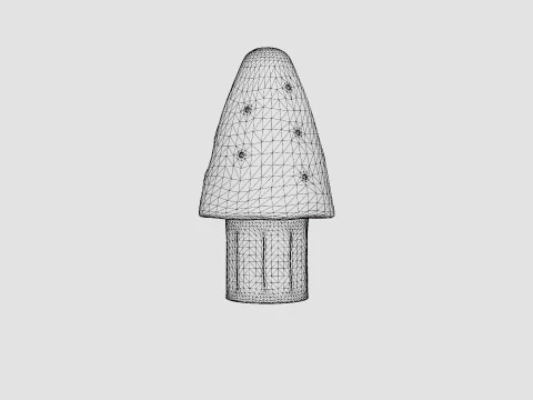 Mushroom Lamp Pink 3D Model