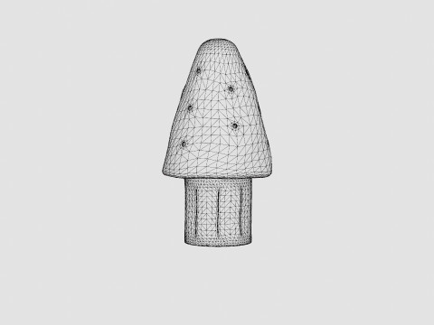 Mushroom Lamp Pink Modelo 3D