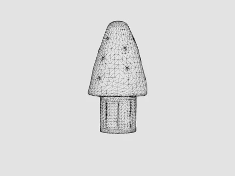 Mushroom Lamp Pink 3D Model