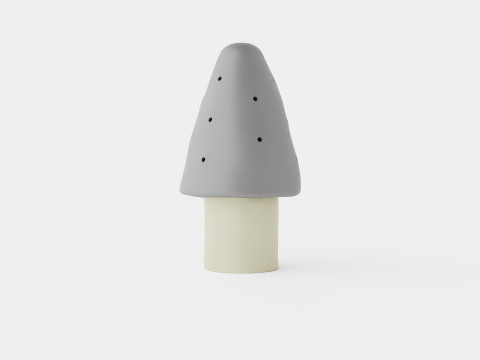 Mushroom Lamp Silver 3D Model