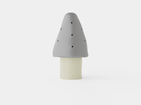 Mushroom Lamp Silver 3D Model