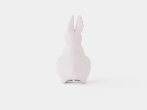 Rabbit Lamp White 3D Model