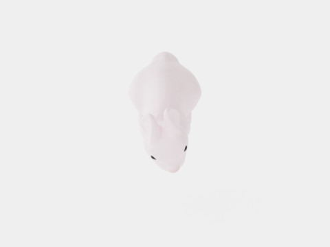 Rabbit Lamp White 3D Model
