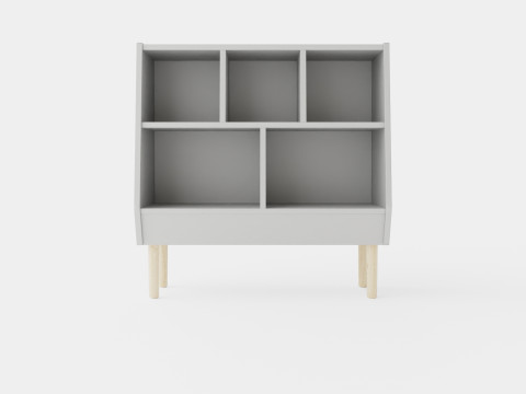 Done By Deer Bookshelf Gray 3D मॉडल
