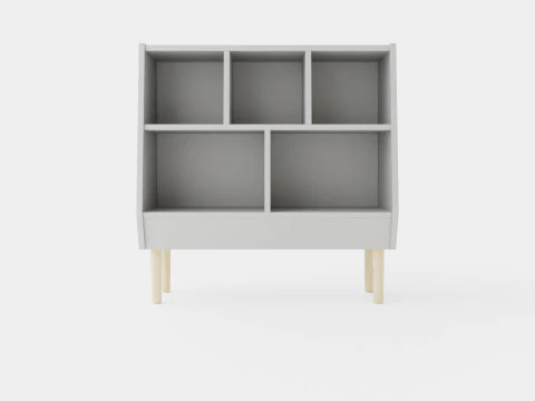 Done By Deer Bookshelf Gray 3D Model