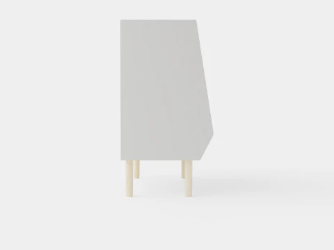 Done By Deer Bookshelf Gray 3D Model