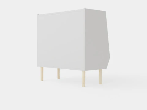 Done By Deer Bookshelf Gray 3D Model