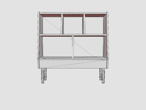 Done By Deer Bookshelf Gray 3D मॉडल