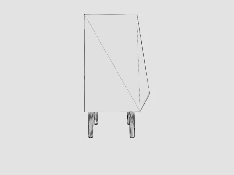 Done By Deer Bookshelf Gray 3D Model