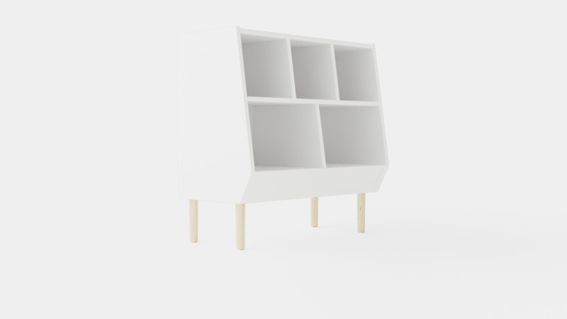 Done By Deer Bookshelf White Modello 3D .c4d .max .obj .3ds .fbx .stl .blend 