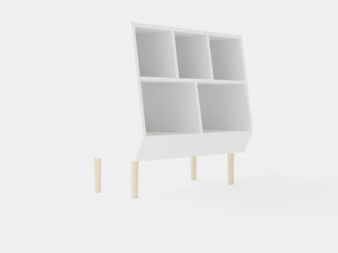 Dilakukan Oleh Rak Buku Rusa Putih Model 3D